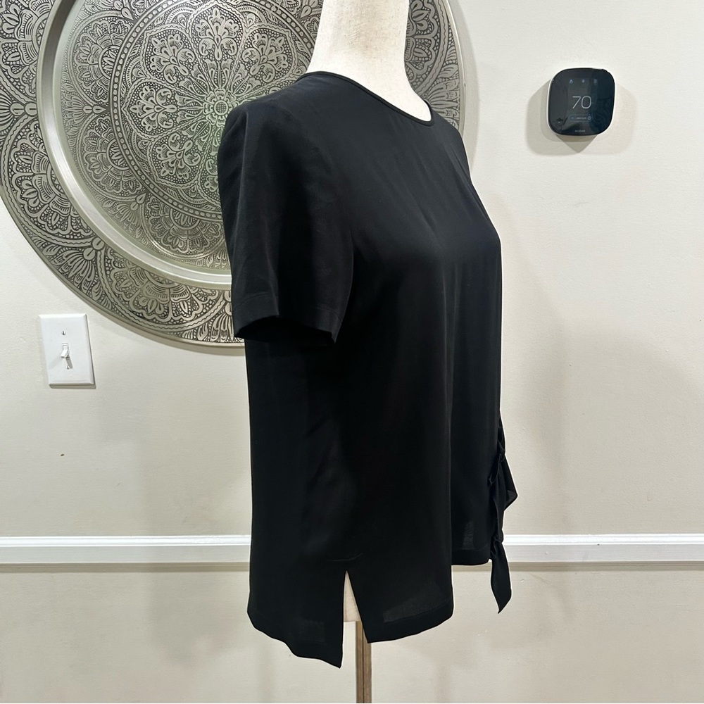 NWT $645 Max Mara Briose short sleeve silk ruffle blouse - Size 6 - Picture 7 of 9